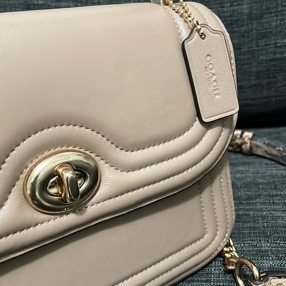 Coach Marlie Top Handle Satchel With Border Quilting - Picture 3 of 7